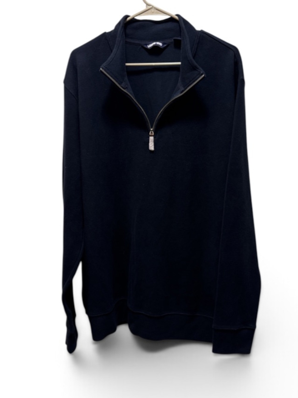Lands' End Navy Half-Zip Pullover Sweater
